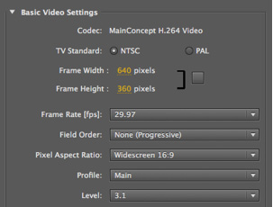 Apple Compressor H.264 Settings Apple Compressor H.264 Settings